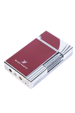 Black Martin Soft Flame Bordo-Gümüş Metal Çakmak