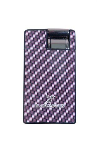 Black Martin Tek Torch Pürmüz Karbon Desenli Siyah Puro Çakmağı