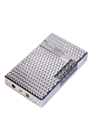 Black Martin Soft Flame Desenli Gümüş Metal Çakmak