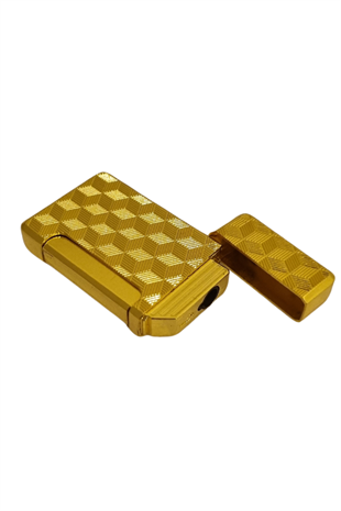Black Martin Tek Torch Pürmüz Gold Desenli Metal Puro Çakmağı