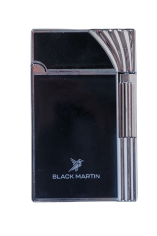 Black Martin Soft Flame Siyah-Gümüş Metal Çakmak