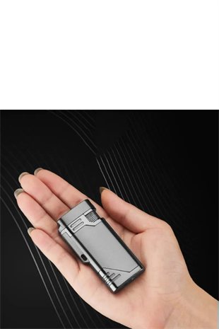 Black Martin Çift Torch Pürmüz Gunmetal Metal Puro Çakmağı