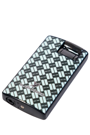 Black Martin Tek Torch Pürmüz Karbon Desenli Yeşil Puro Çakmağı