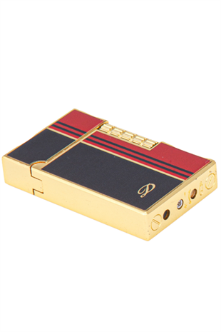 Black Martin Soft Flame Gold-Siyah Kırmızı Desenli Metal Çakmak