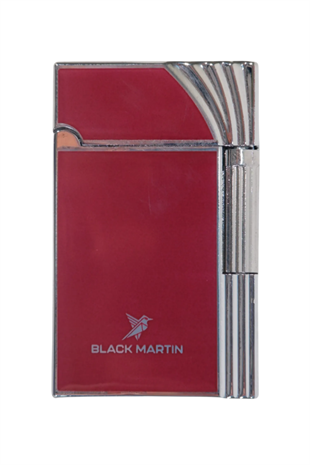 Black Martin Soft Flame Bordo-Gümüş Metal Çakmak
