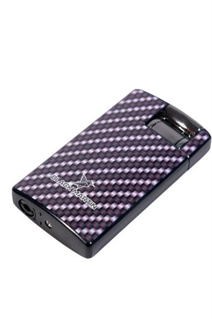 Black Martin Tek Torch Pürmüz Karbon Desenli Siyah Puro Çakmağı