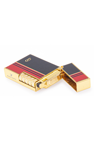 Black Martin Soft Flame Gold-Siyah Kırmızı Desenli Metal Çakmak