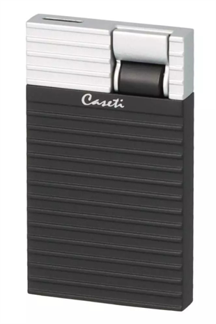 Caseti Perde Alev Siyah-Gümüş Desenli Çakmak