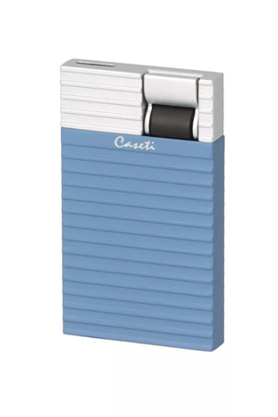 Caseti Perde Alev Turkuaz-Gümüş Desenli Çakmak