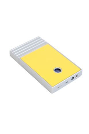 Caseti Tek Torch Perde Alev Sarı Gümüş Metal Puro Çakmağı