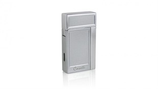 Caseti Tek Torch Pürmüz Gümüş Desenli Puro Çakmak CA0160003