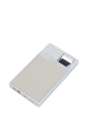 Caseti Tek Torch Perde Alev Bej Gümüş Metal Puro Çakmağı