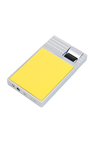 Caseti Tek Torch Perde Alev Sarı Gümüş Metal Puro Çakmağı