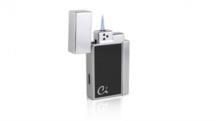 Caseti Tek Torch Pürmüz Siyah-Gümüş Puro Çakmak CA0160002