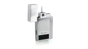 Caseti Tek Torch Pürmüz Gümüş Desenli Puro Çakmak CA0160004