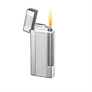 Caseti Tek Torch Pürmüz Gümüş Desenli Puro Çakmak CA02430011