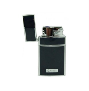 Caseti Tek Torch Pürmüz Siyah-Gümüş Puro Çakmak CA0438001