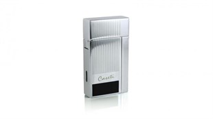 Caseti Tek Torch Pürmüz Gümüş Desenli Puro Çakmak CA0160004