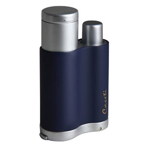 Caseti Tek Torch Pürmüz Mat Mavi-Gümüş Puro Çakmak CA0504002