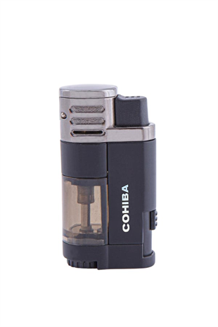 Cohiba 4 Torch Pürmüz Siyah Metal Puro Çakmağı
