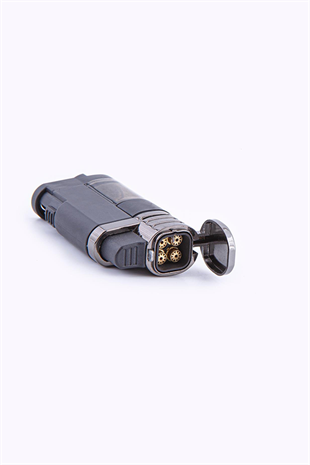 Cohiba 4 Torch Pürmüz Siyah Metal Puro Çakmağı
