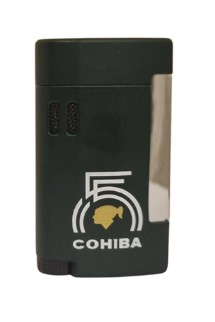 Cohiba 55. Yıl Özel Üretim Dahili Kılıflı Tek Torch Pürmüz Yeşil Puro Çakmağı