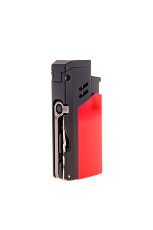 Cohiba Kırmızı-Siyah Dahili Delici & İğne Tek Torch Pürmüz Puro Çakmağı