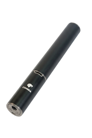 Cohiba Özel Üretim Siyah Metal Puro Tüpü & Tek Torch Pürmüz Puro Çakmağı