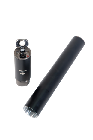 Cohiba Özel Üretim Siyah Metal Puro Tüpü & Tek Torch Pürmüz Puro Çakmağı