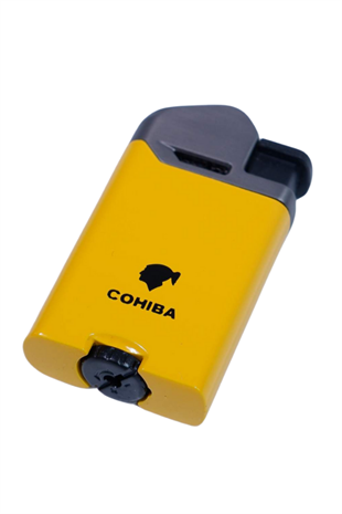 Cohiba Perde Alev Pürmüz Sarı Puro Çakmağı