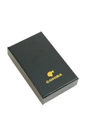Cohiba Tek Torch Pürmüz Delici İğneli Desenli Gunmetal Metal Puro Çakmak