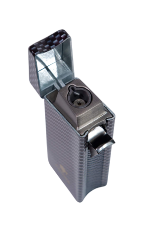 Cohiba Tek Torch Pürmüz Siyah Karbon Desenli Puro Çakmağı