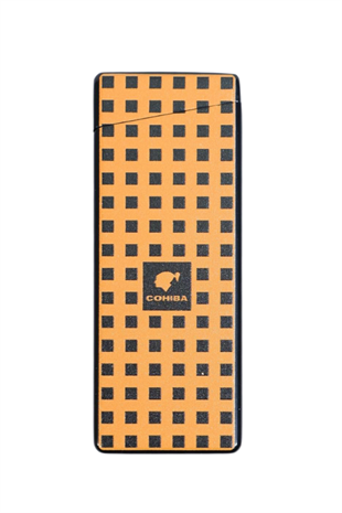 Cohiba Tek Torch Pürmüz Delicili Turuncu Nokta Desenli Metal Puro Çakmağı