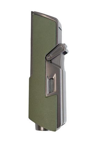 Cohiba Tek Torch Pürmüz Delici İğneli Haki Metal Puro Çakmağı