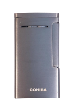 Cohiba Tek Torch Perde Alev Slim 7 Dizayn Gunmetal Metal Puro Çakmağı