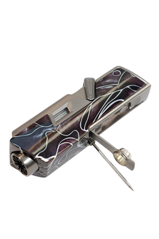 Cohiba Tek Torch Pürmüz Delici İğneli Desenli Metal Puro Çakmağı