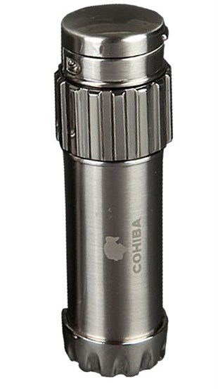 Cohiba Tek Torch Pürmüz Gümüş Silindir Puro Çakmağı