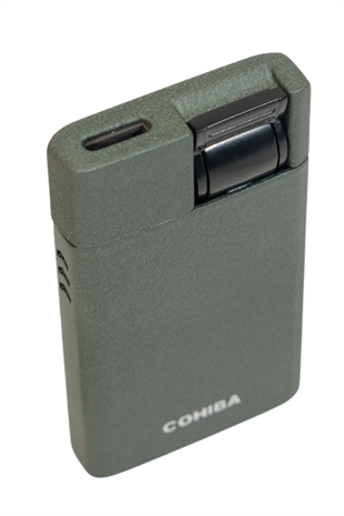 Cohiba Tek Torch Perde Alev Haki Metal Puro Çakmağı