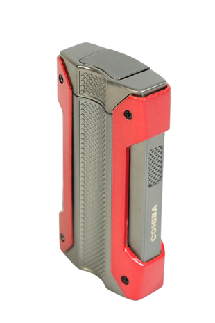 Cohiba Tek Torch Pürmüz Delicili Kırmızı Gunmetal Metal Puro Çakmağı