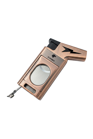 Cohiba Tek Torch Pürmüz Düz Kesicili Bronz Puro Çakmağı