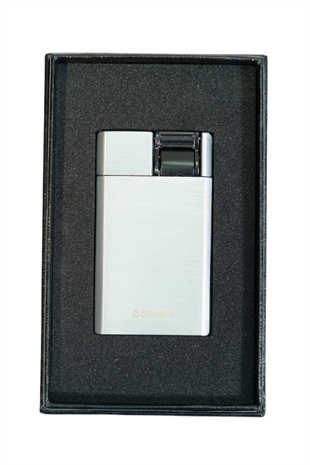 Cohiba Tek Torch Perde Alev Gümüş Metal Puro Çakmağı