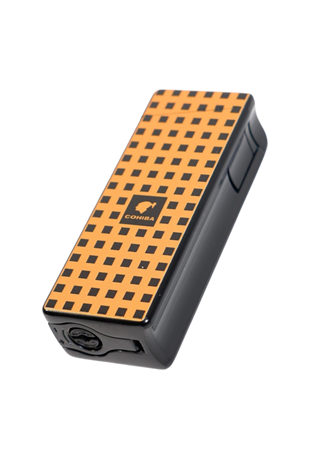 Cohiba Tek Torch Pürmüz Delicili Turuncu Nokta Desenli Metal Puro Çakmağı