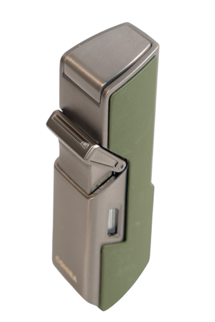 Cohiba Tek Torch Pürmüz Delici İğneli Haki Metal Puro Çakmağı