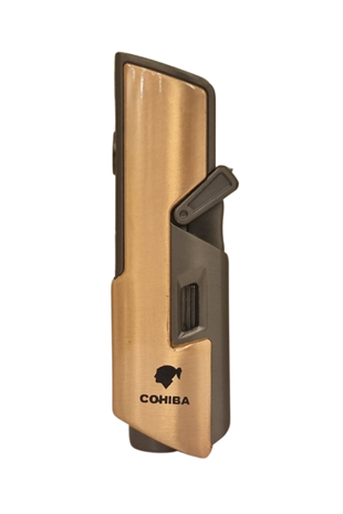 Cohiba Tek Torch Pürmüz Bronz-Gunmetal Dahili Delici & İğne Metal Puro Çakmağı