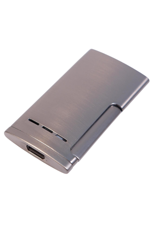 Cohiba Tek Torch Perde Alev Slim 7 Dizayn Gunmetal Metal Puro Çakmağı