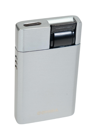Cohiba Tek Torch Perde Alev Gümüş Metal Puro Çakmağı