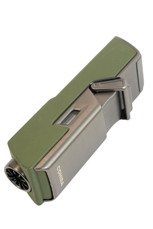 Cohiba Tek Torch Pürmüz Delici İğneli Haki Metal Puro Çakmağı