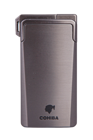 Cohiba Tek Torch Pürmüz & Soft Flame Fırçalı Gunmetal Puro & Pipo Çakmağı