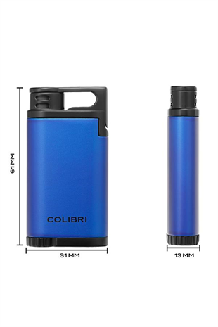 Colibri Belmont Tek Torch Pürmüz Mavi - Siyah Puro Çakmağı