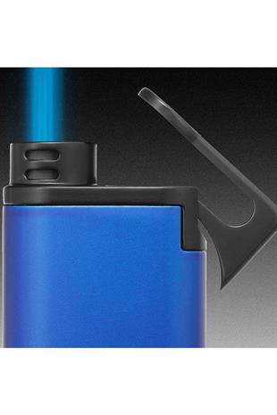 Colibri Belmont Tek Torch Pürmüz Mavi - Siyah Puro Çakmağı